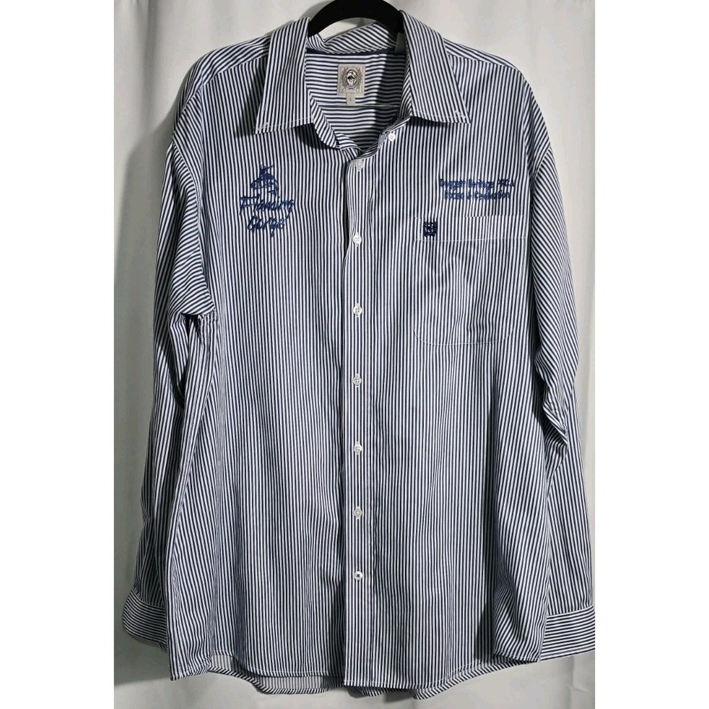 Cinch Shirt Mens L Blue Western Button Down Cowboy Rodeo Striped